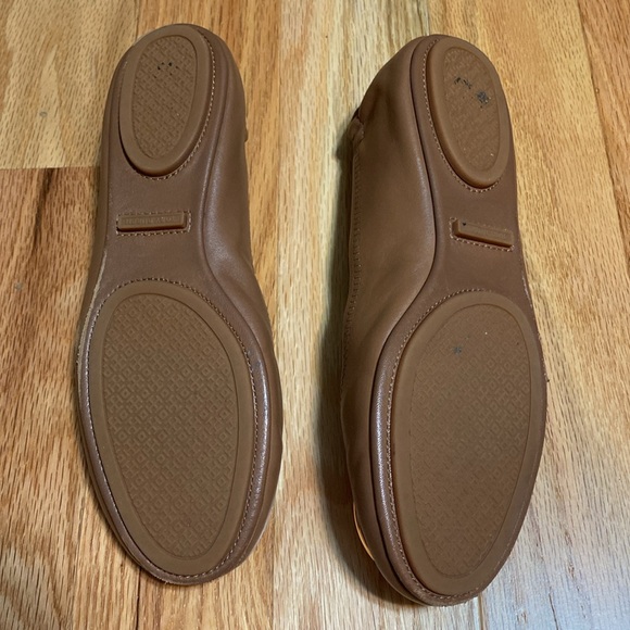 EUC Tory Burch Minnie Travel Ballet Flats - Royal Tan and Gold - Size 7.5 - Picture 7 of 11